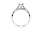 Iris Solitaire Platinum Emerald Engagement Ring
