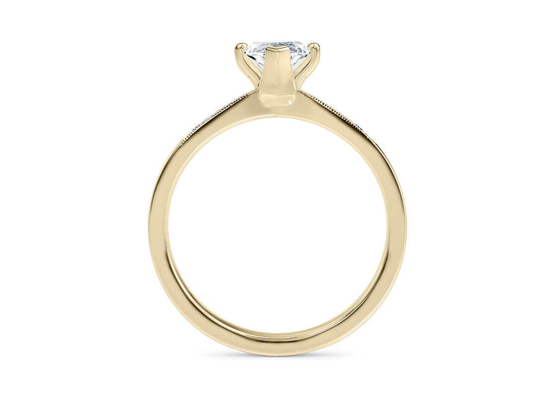 Delicacy Vintage Yellow Gold 18k Marquise Engagement Ring