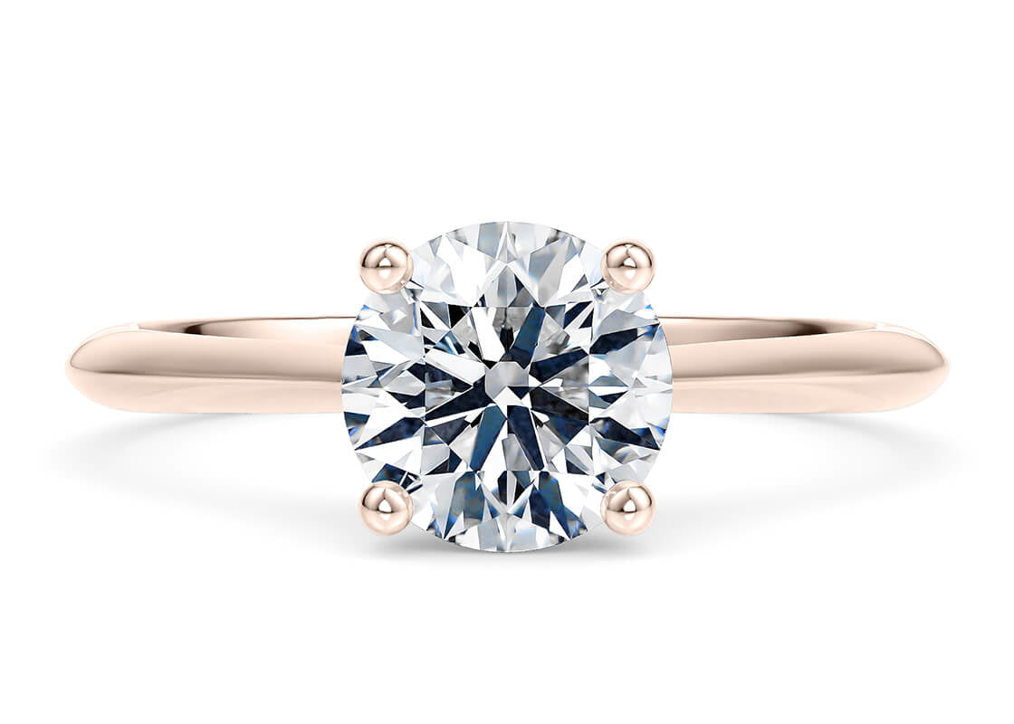 Hope Solitaire Rose Gold 18k Round Engagement Ring
