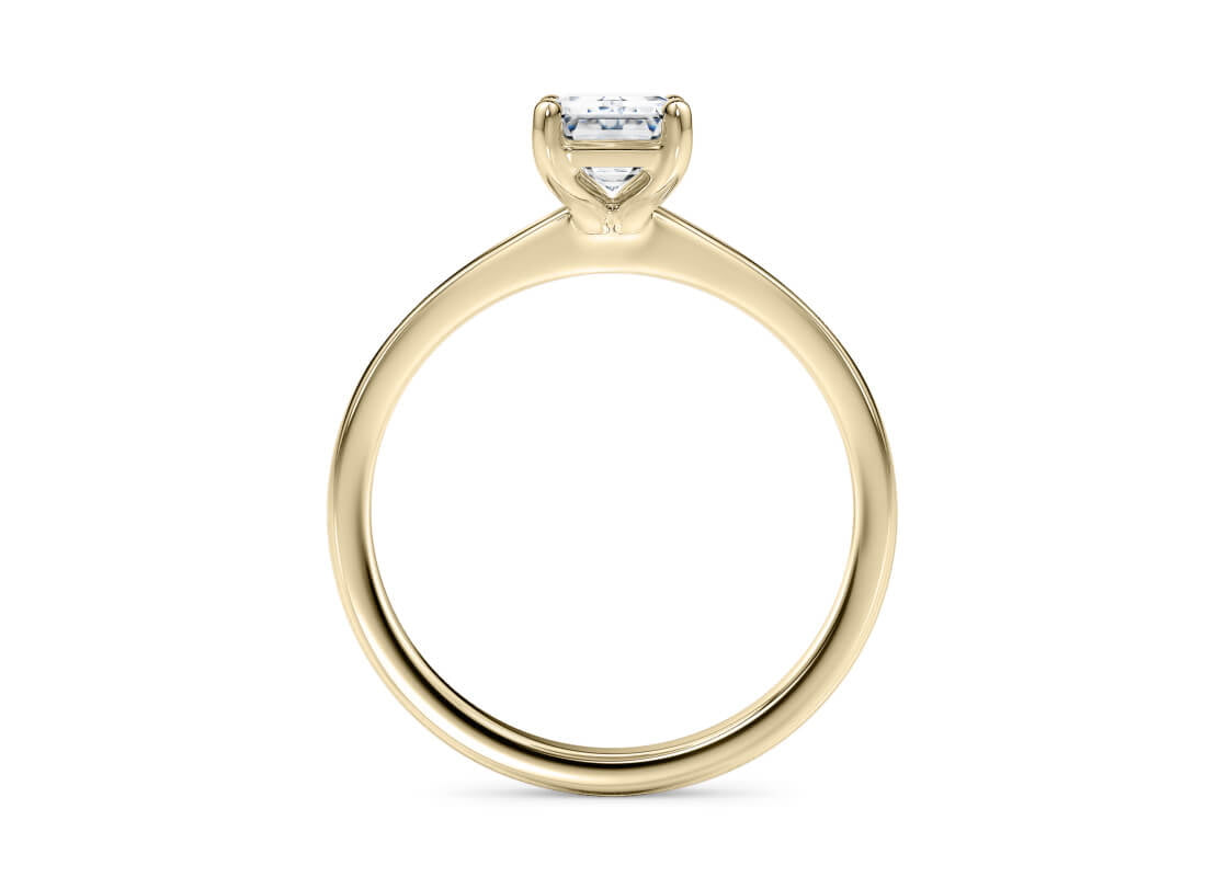 1477 Classic Solitaire Yellow Gold 18k Emerald Engagement Ring