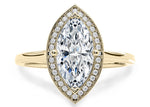 Minerva Halo Yellow Gold 18k Marquise Engagement Ring