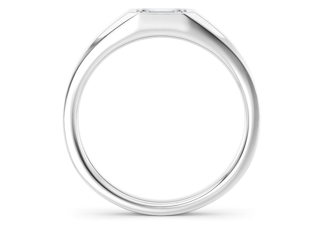 Olympus Emerald White Gold 18k Wedding Band