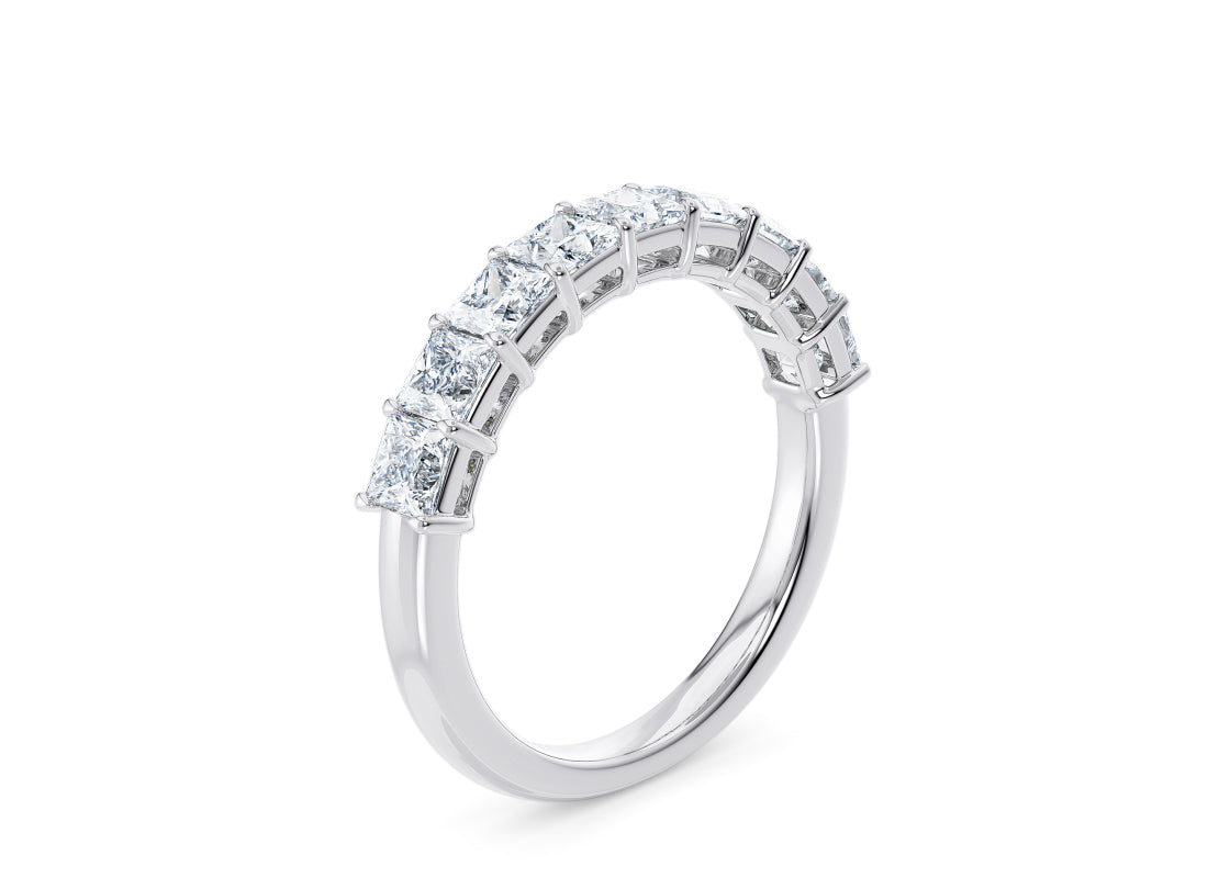 Regent Princess Half White Gold 18k Natural Eternity Ring