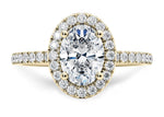 Isabella Halo Yellow Gold 18k Oval Engagement Ring