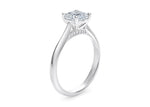 Iris Solitaire Platinum Cushion Engagement Ring