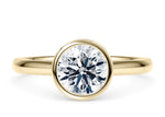 Luna Solitaire Yellow Gold 18k Round Engagement Ring