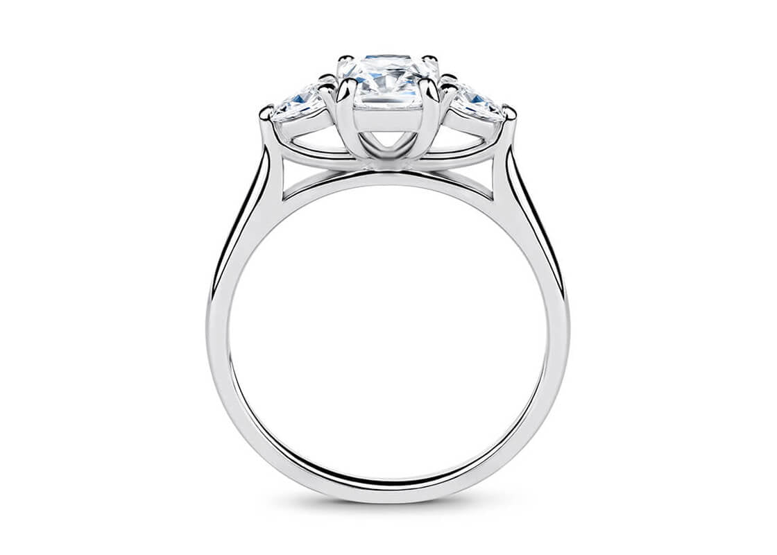 Barcelona Trilogy Platinum Radiant Engagement Ring