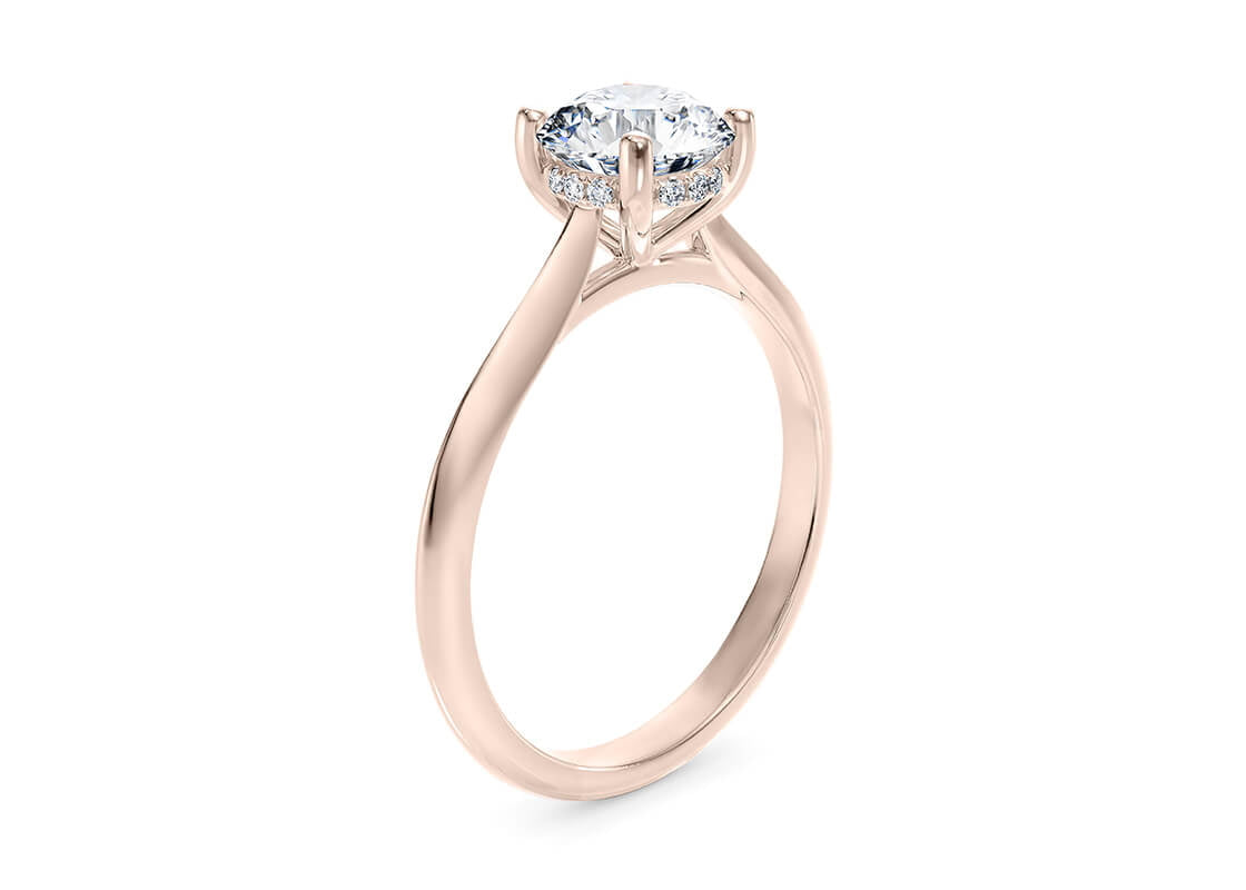 Hope Solitaire Rose Gold 18k Round Engagement Ring