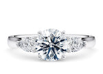 Barcelona Trilogy White Gold 18k Round Engagement Ring