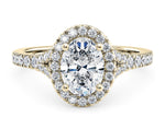 Battersea Halo Yellow Gold 18k Oval Engagement Ring