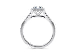 Battersea Halo Platinum Radiant Engagement Ring