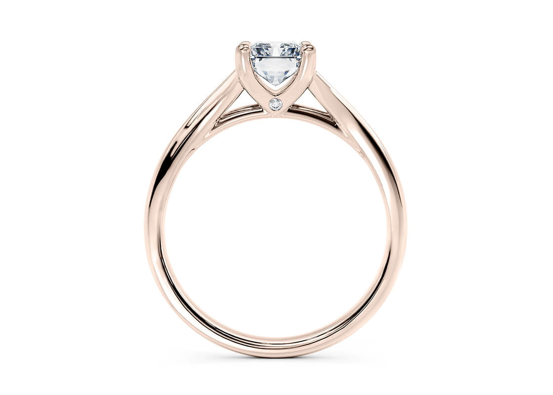 Hanover Solitaire Rose Gold 18k Radiant Engagement Ring