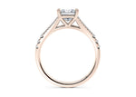 Oxford Diamond Band Rose Gold 18k Princess Engagement Ring