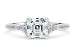 Paris Trilogy Platinum Asscher Engagement Ring