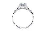 Jasmine Vintage Platinum Round Engagement Ring