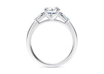 Alexandria Trilogy Platinum Round Engagement Ring