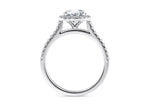 Aphrodite Halo Platinum Round Engagement Ring
