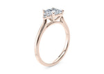 Rosa Vintage Rose Gold 18k Princess Engagement Ring