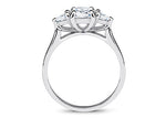 Barcelona Trilogy Platinum Asscher Engagement Ring
