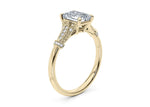 Jasmine Vintage Yellow Gold 18k Emerald Engagement Ring