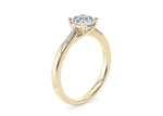 Thea Diamond Band Yellow Gold 18k Asscher Engagement Ring