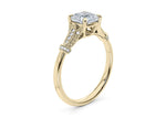 Jasmine Vintage Yellow Gold 18k Cushion Engagement Ring