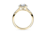 Bellatrix Halo Yellow Gold 18k Round Engagement Ring