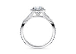 Bellatrix Halo Platinum Round Engagement Ring