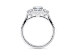 Lisbon Trilogy Platinum Cushion Engagement Ring