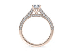 Bloomsbury Vintage Rose Gold 18k Radiant Engagement Ring