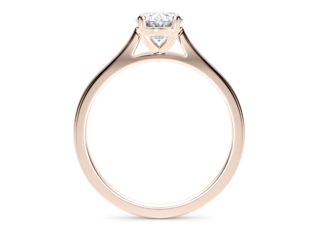 Contour Solitaire Rose Gold 18k Oval Engagement Ring