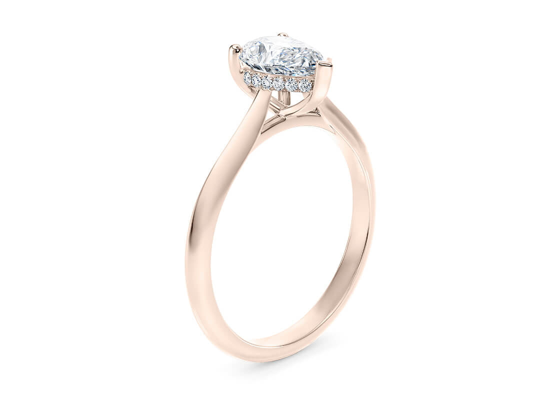 Hope Solitaire Rose Gold 18k Pear Engagement Ring