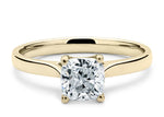 Contour Solitaire Yellow Gold 18k Cushion Engagement Ring