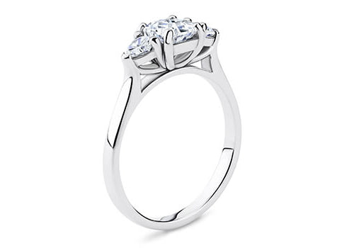 Barcelona Trilogy Platinum Asscher Engagement Ring