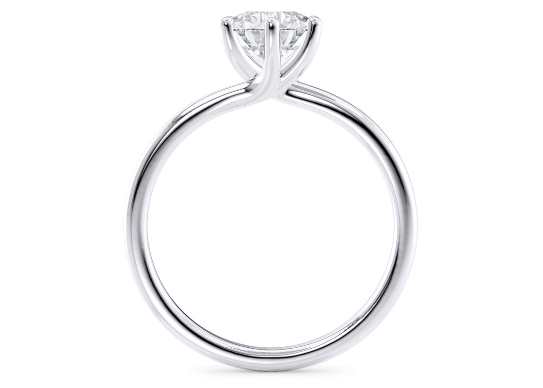 Zeta Solitaire White Gold 18k Round Engagement Ring