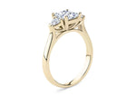 Barcelona Trilogy Yellow Gold 18k Princess Engagement Ring