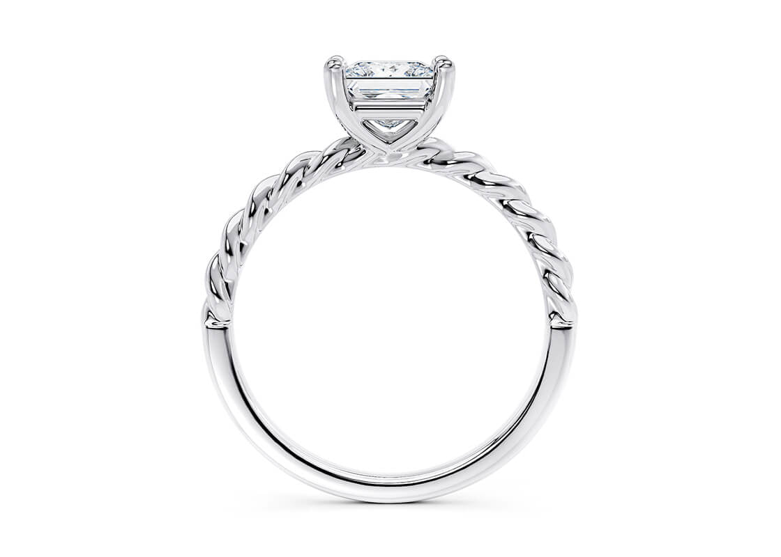 Ascot Solitaire Platinum Princess Engagement Ring