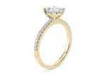 Aria Diamond Band Yellow Gold 18k Princess Engagement Ring