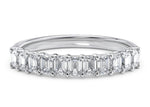 Regent Emerald Half Set White Gold 18k Lab Grown Eternity Ring