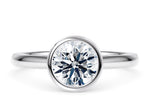 Luna Solitaire Platinum Round Engagement Ring