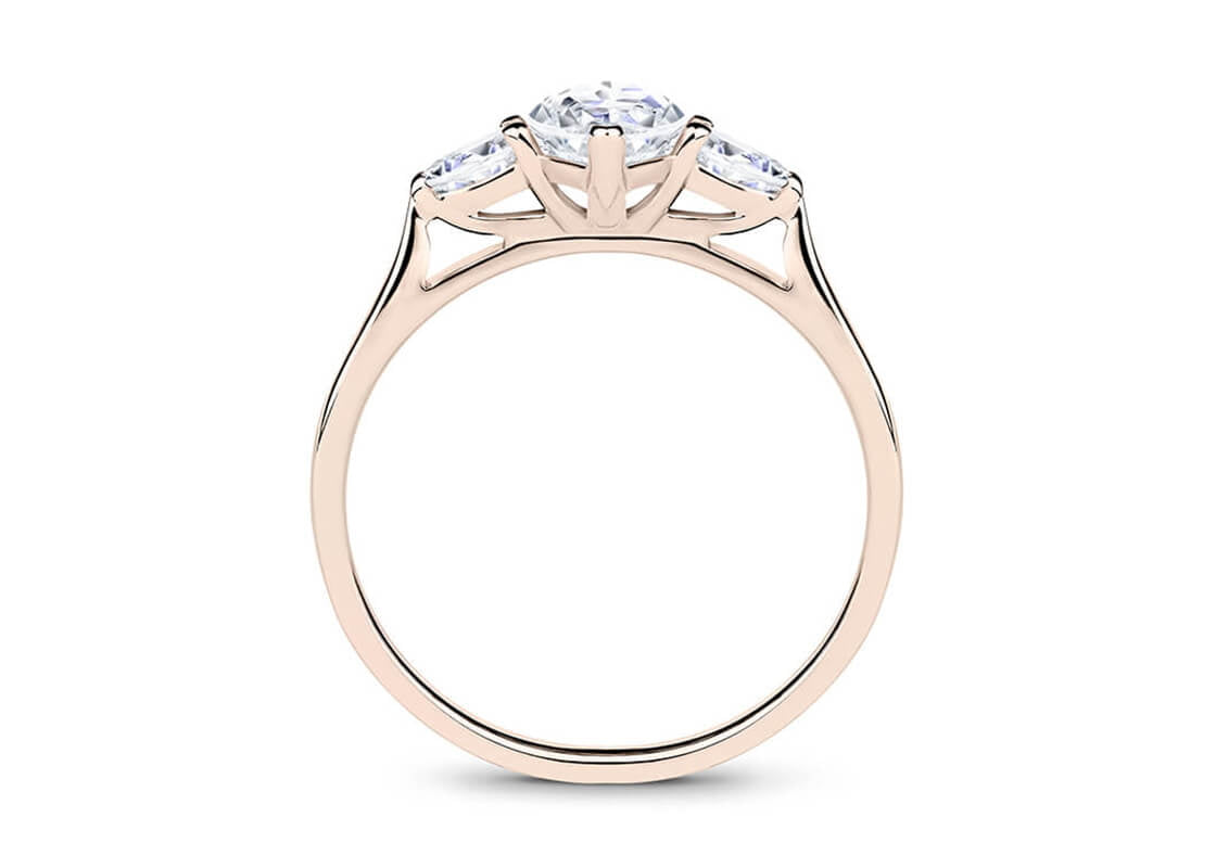 Barcelona Trilogy Rose Gold 18k Marquise Engagement Ring