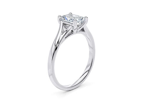 Hanover Solitaire Platinum Radiant Engagement Ring