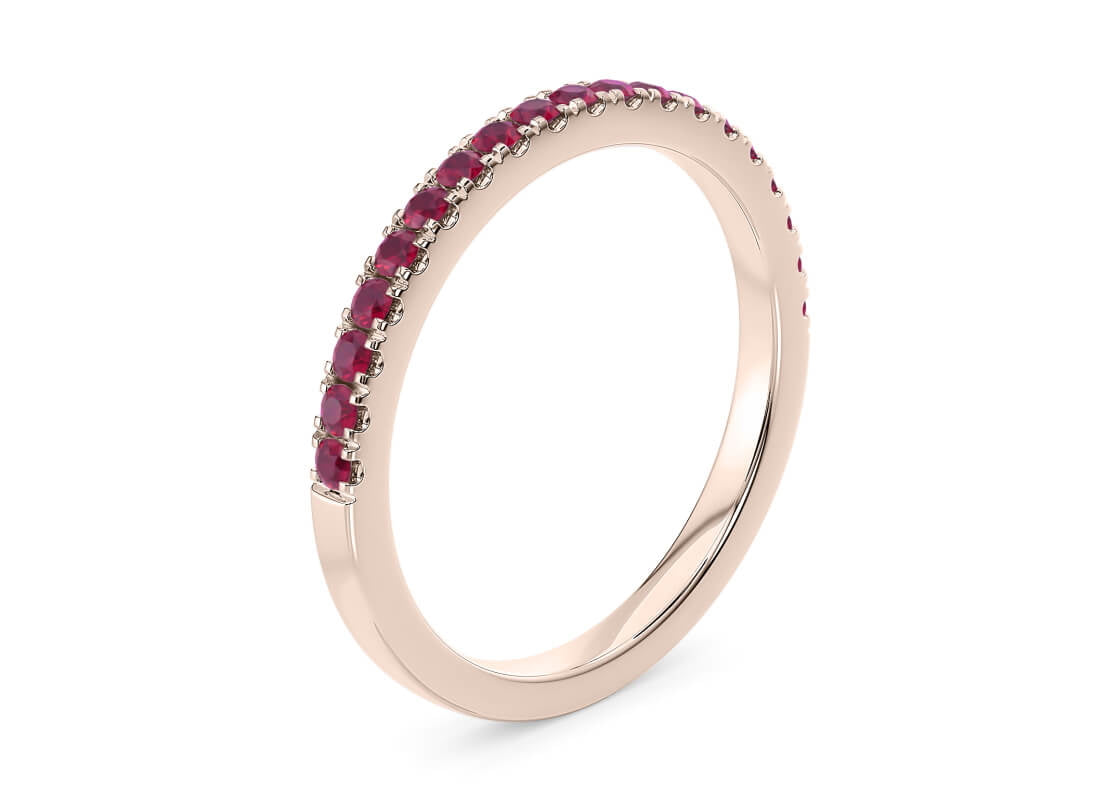 Vogue Ruby Rose Gold 18k Eternity Ring