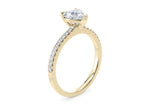 Aria Diamond Band Yellow Gold 18k Heart Engagement Ring