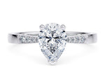 Delicacy Vintage Platinum Pear Engagement Ring
