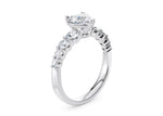 Lyra Diamond Band Platinum Heart Engagement Ring