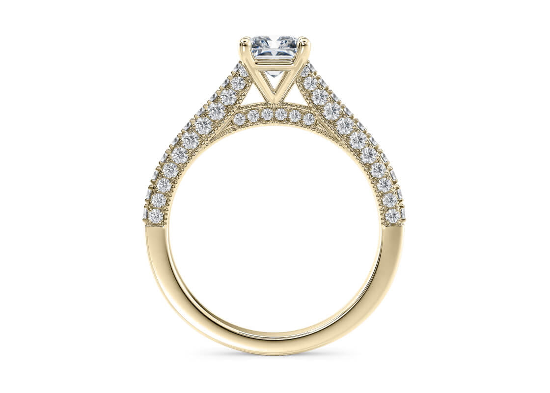 Bloomsbury Vintage Yellow Gold 18k Radiant Engagement Ring