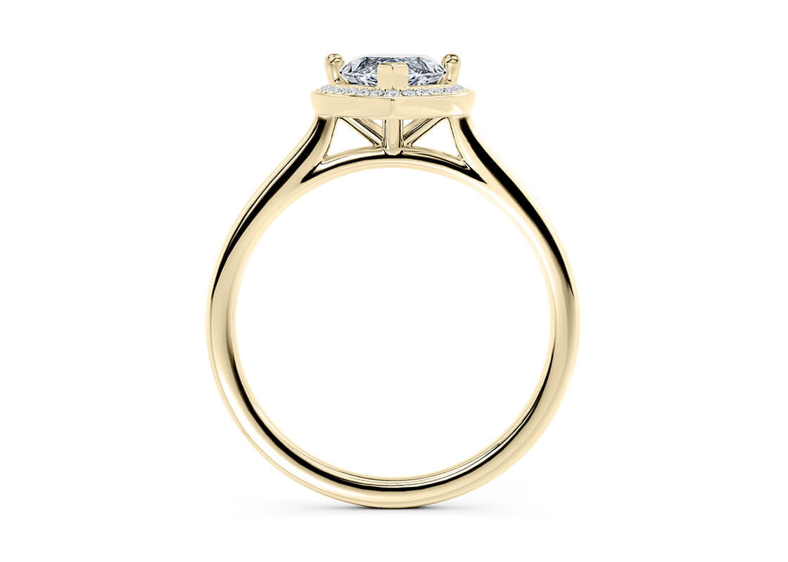 Minerva Halo Yellow Gold 18k Marquise Engagement Ring