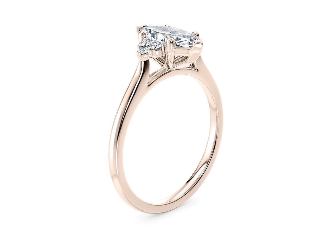 Rosa Vintage Rose Gold 18k Marquise Engagement Ring