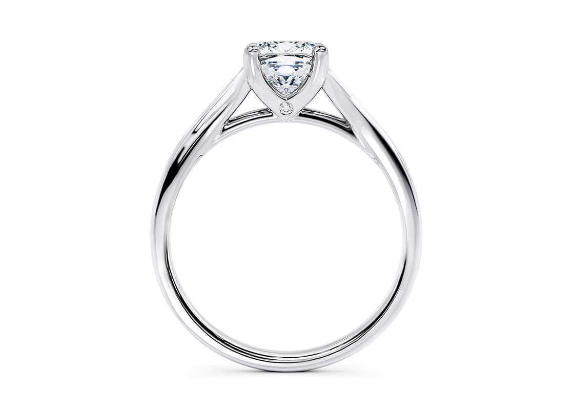 Hanover Solitaire White Gold 18k Cushion Engagement Ring